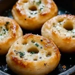 Käsige Knoblauchbrot Häppchen