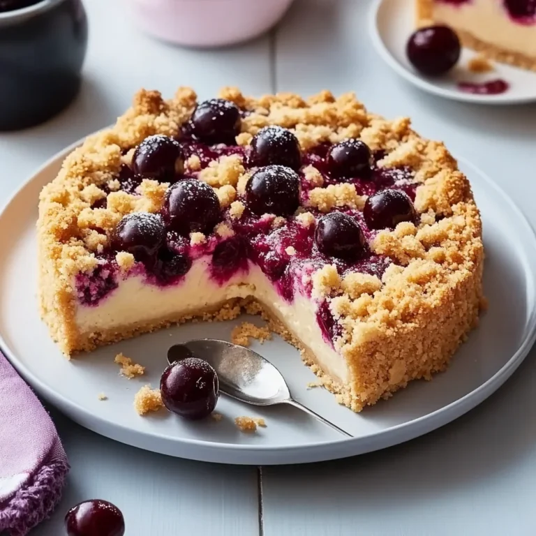 Kirsch-Streuselkuchen mit Pudding