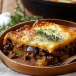 Moussaka mit Kartoffeln und Auberginen