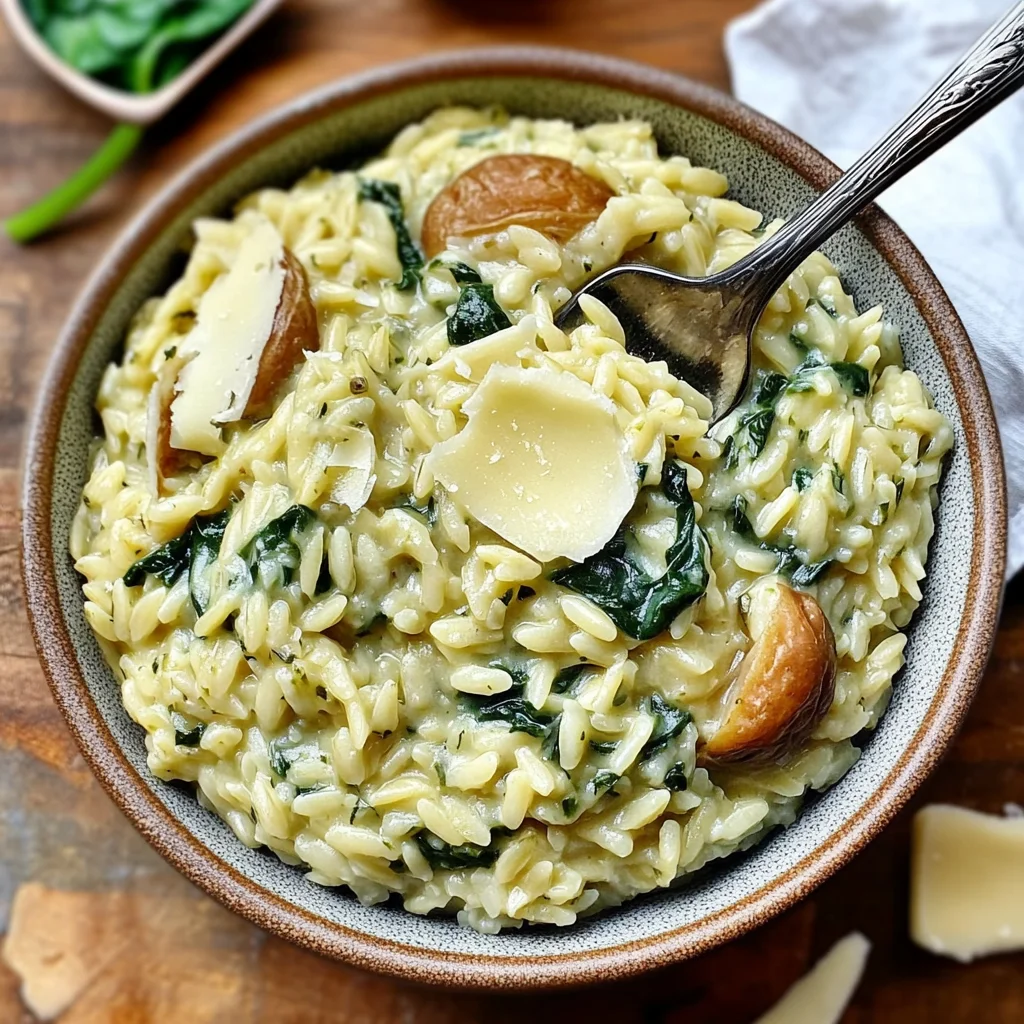 Orzo Rezept Spinat Risotto