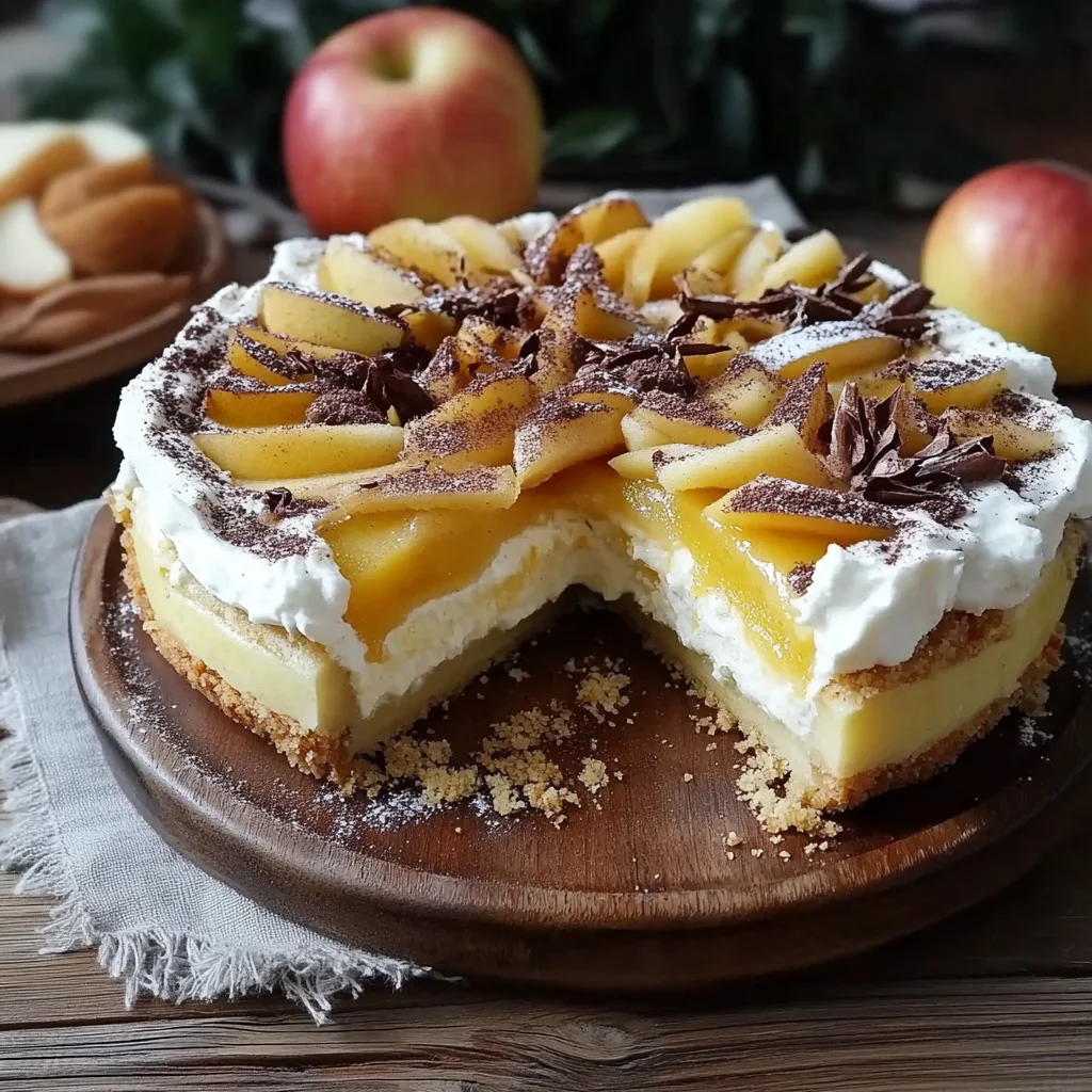 Schwedische Apfeltorte mit Vanillepudding