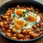 Spanische Bohnen und Eier