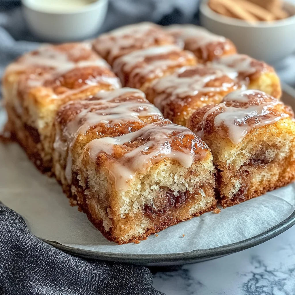 Zimtschneckenkuchen mit Vanilleglasur
