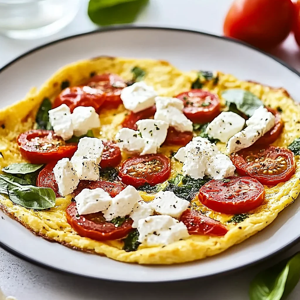 Omelett mit Feta und Tomaten